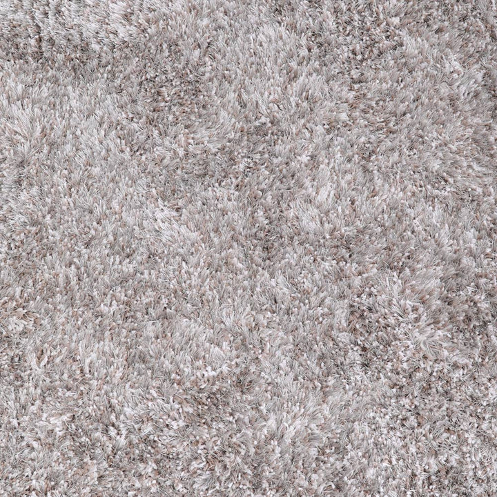 Hand Tufted Shag Polyester Area Rug Solid Silver K00059