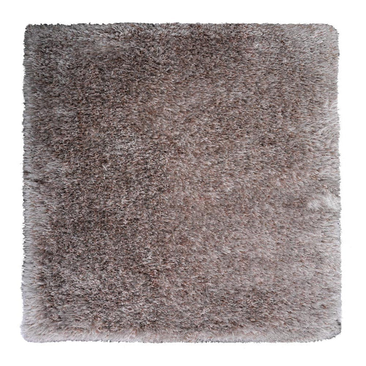 Hand Tufted Shag Polyester Area Rug Solid Silver K00059