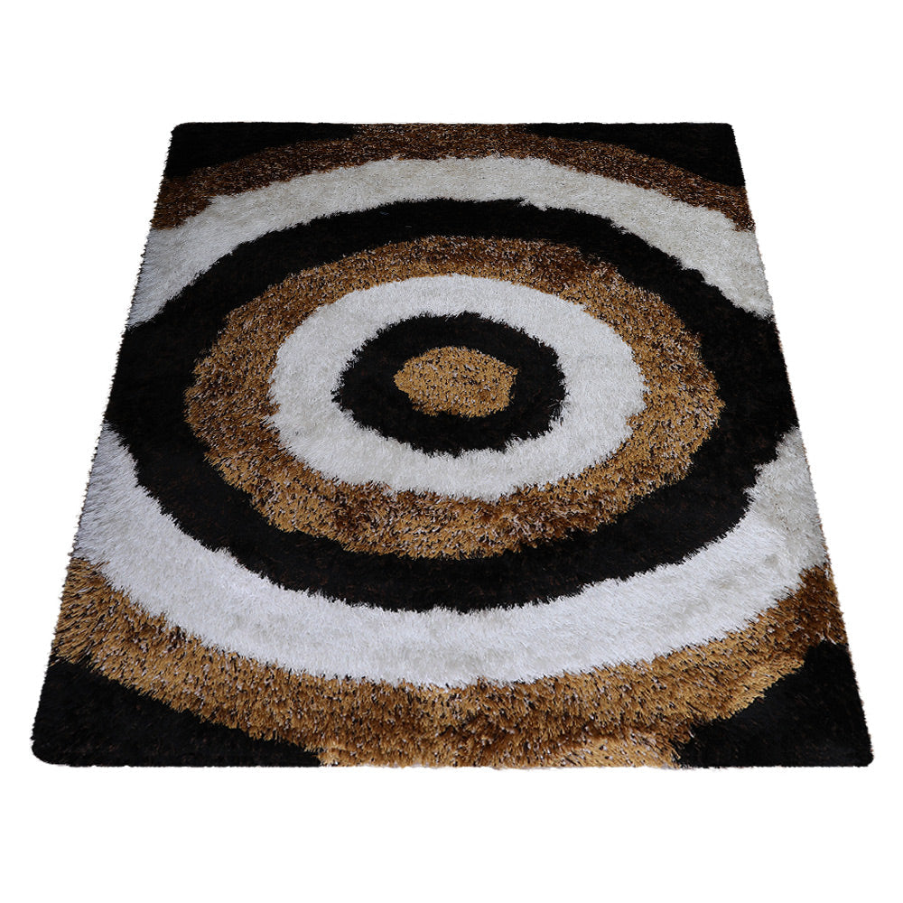 Hand Tufted Shag Polyester Area Rug Geometric Multicolor K00082