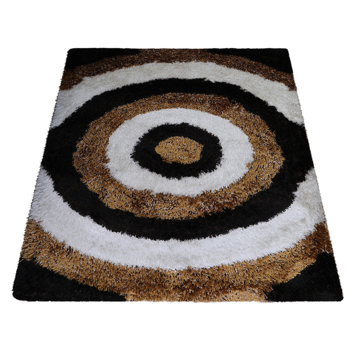 Hand Tufted Shag Polyester Area Rug Geometric Multicolor K00082