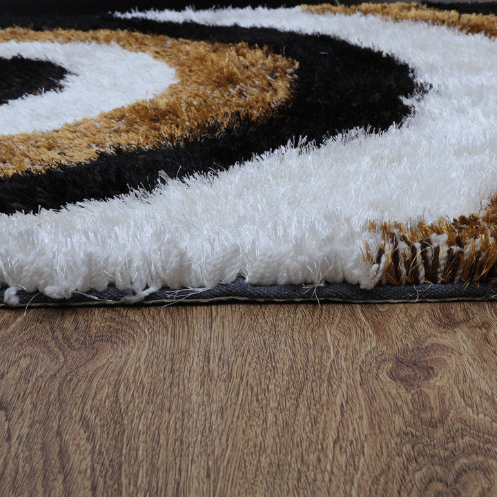 Hand Tufted Shag Polyester Area Rug Geometric Multicolor K00082