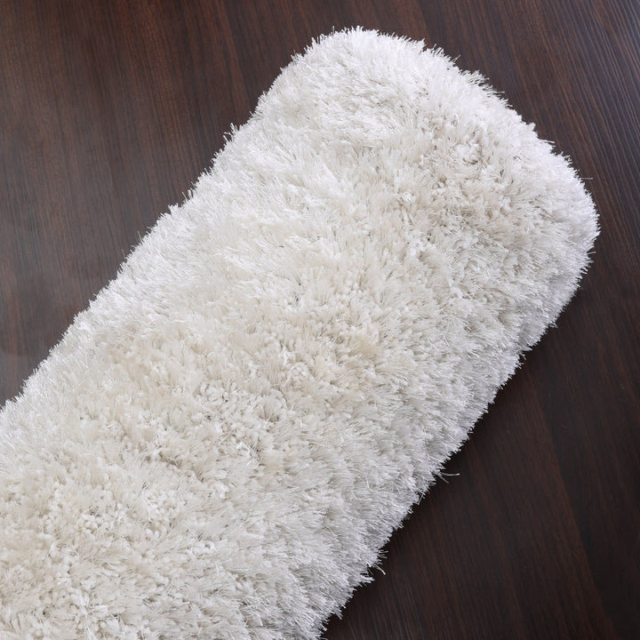 Hand Tufted Shag Polyester Solid Rug