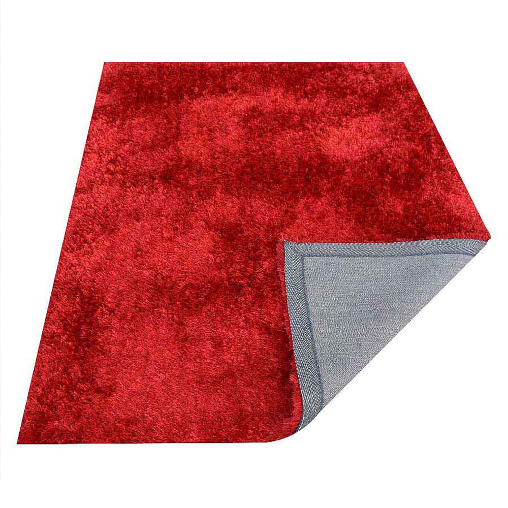 Vibrant Hand Tufted Shag Polyester Solid Rug