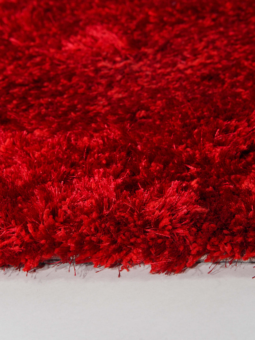 Vibrant Hand Tufted Shag Polyester Solid Rug