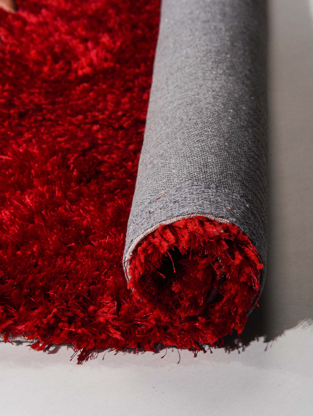 Vibrant Hand Tufted Shag Polyester Solid Rug