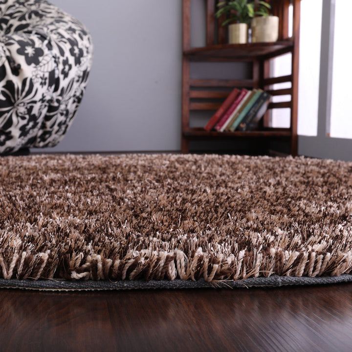 Luxe Hand Tufted Shag Polyester Solid Rug