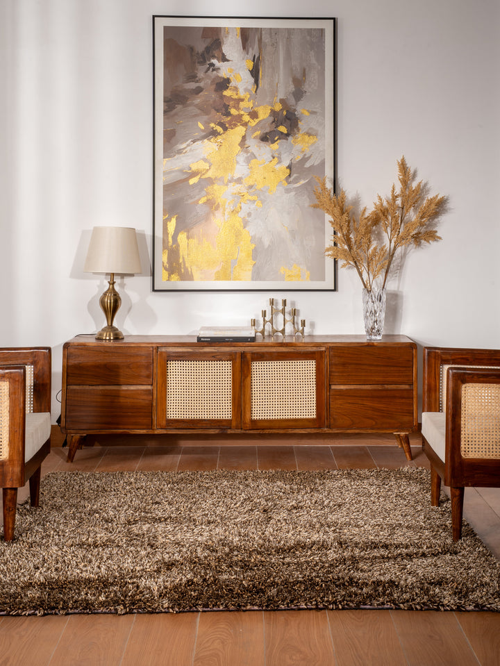 Luxe Hand Tufted Shag Polyester Solid Rug