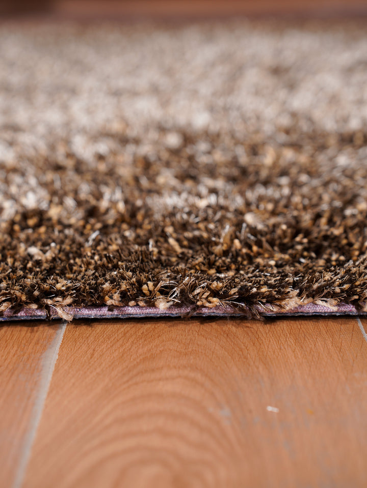 Luxe Hand Tufted Shag Polyester Solid Rug