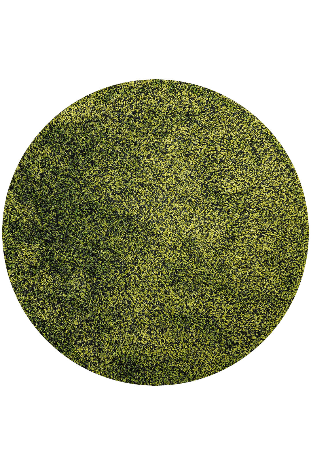 Hand Tufted Shag Green Polyester Solid Rug