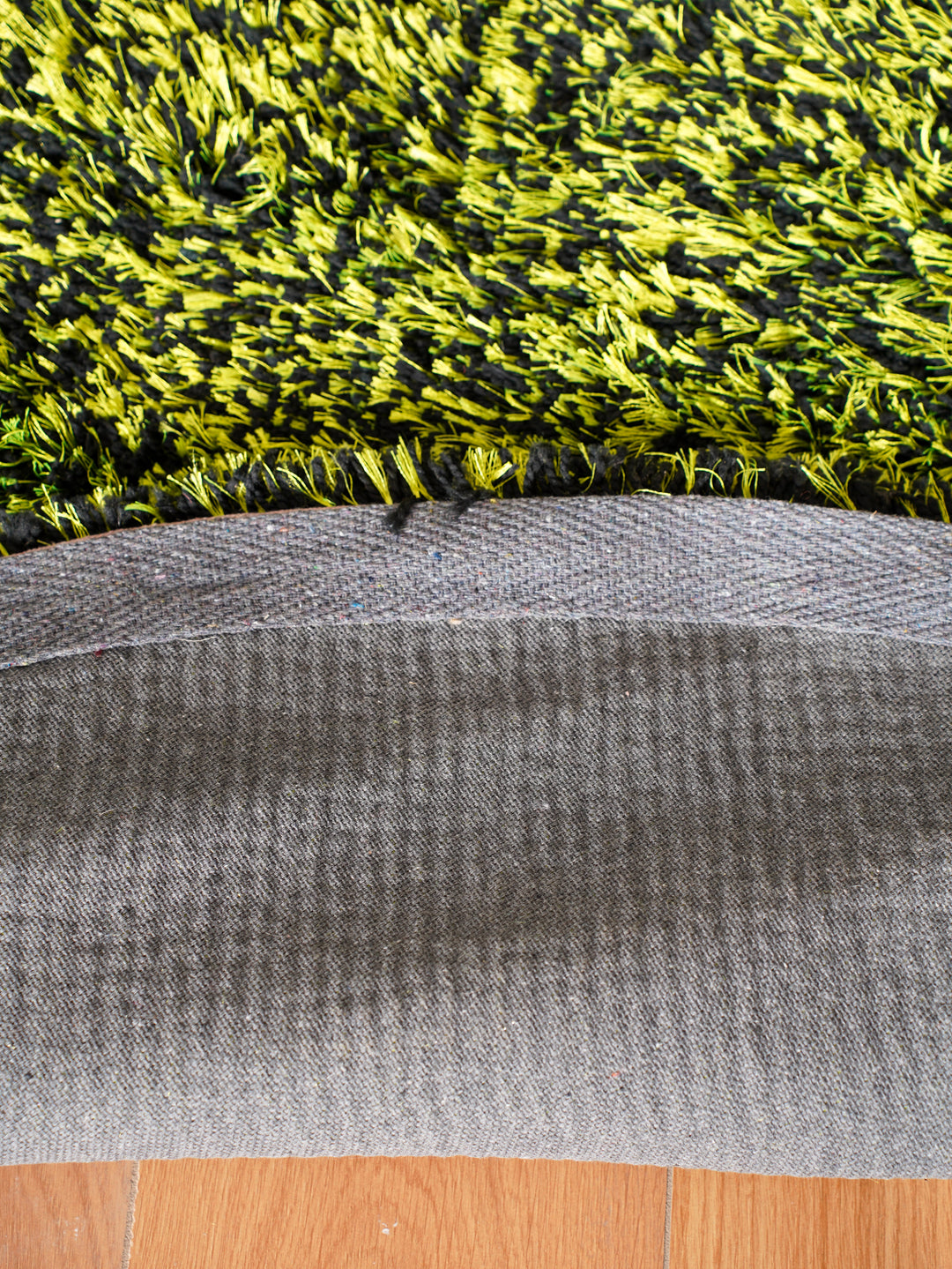 Hand Tufted Shag Green Polyester Solid Rug