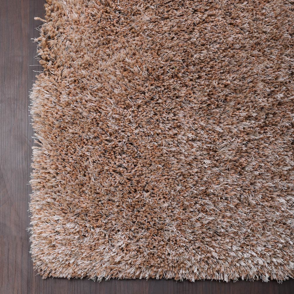 Plush Hand Tufted Shag Rug in Polyester – Solid Design