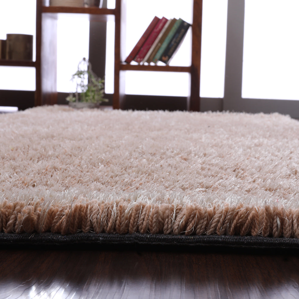 Plush Hand Tufted Shag Rug in Polyester – Solid Design