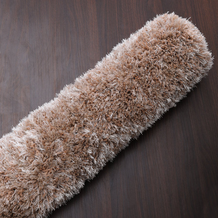 Plush Hand Tufted Shag Rug in Polyester – Solid Design