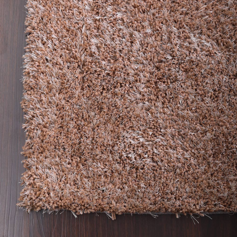 Plush Hand Tufted Shag Rug in Polyester – Solid Design