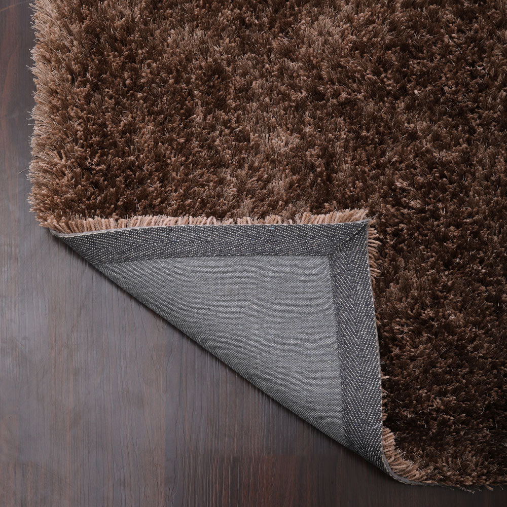 Plush Hand Tufted Shag Rug in Polyester – Solid Design