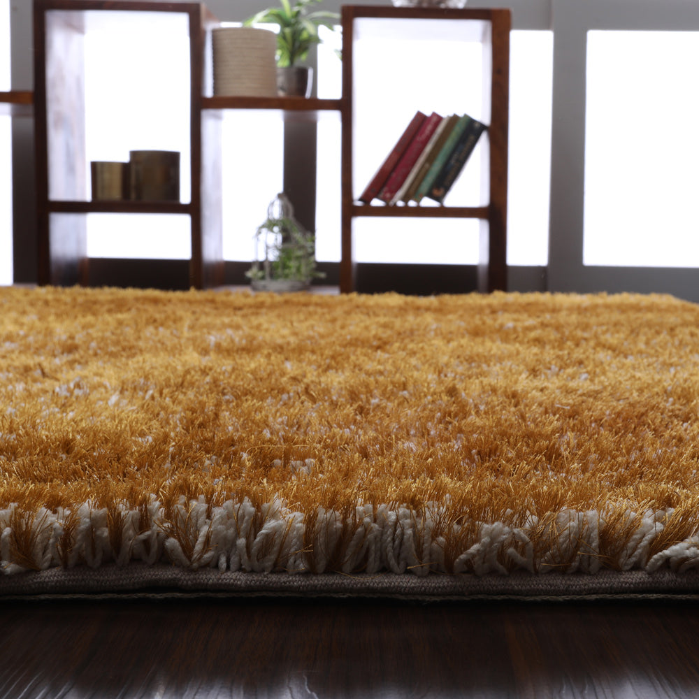 Plush Hand Tufted Shag Rug in Polyester – Solid Design