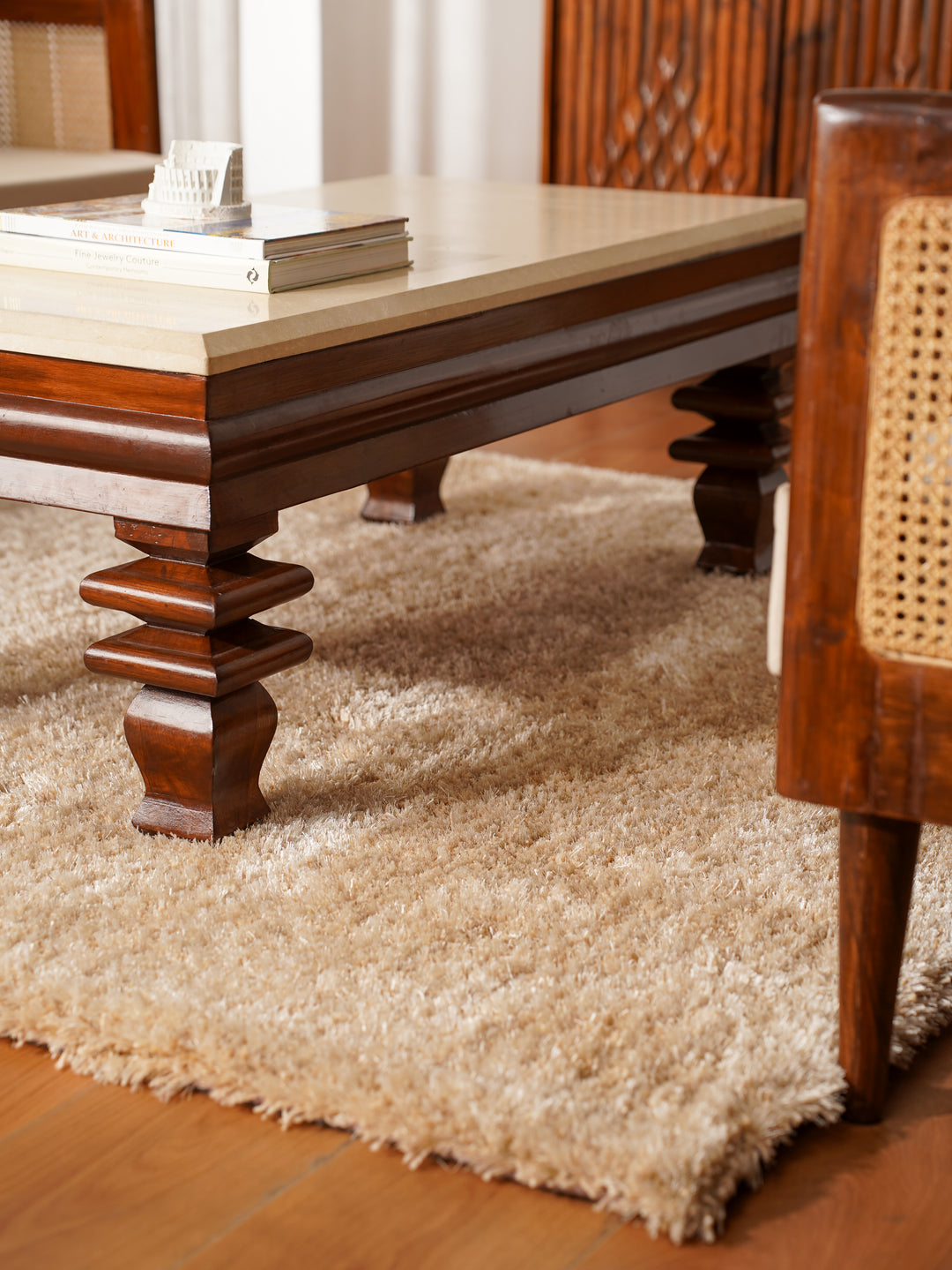 Plush Hand Tufted Shag Rug in Polyester – Solid Design