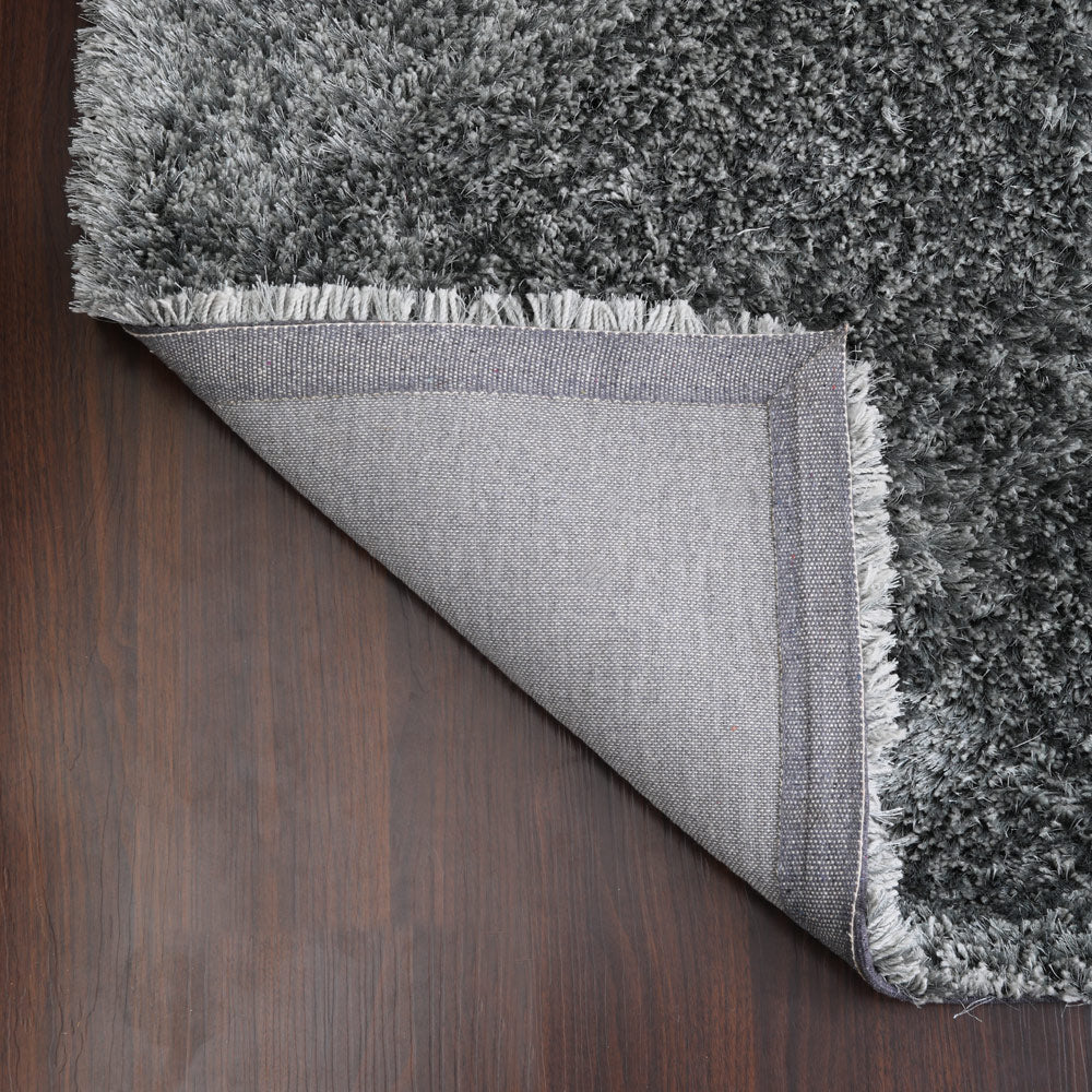 Plush Hand Tufted Shag Rug in Polyester – Solid Design