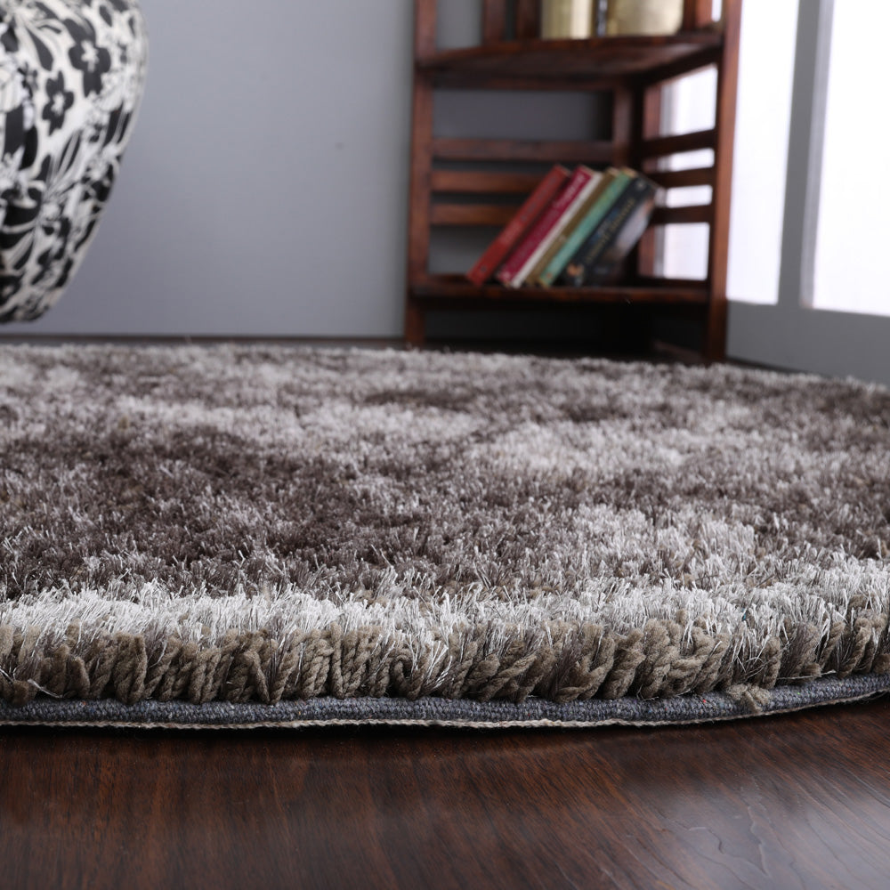Plush Hand Tufted Shag Rug in Polyester – Solid Design
