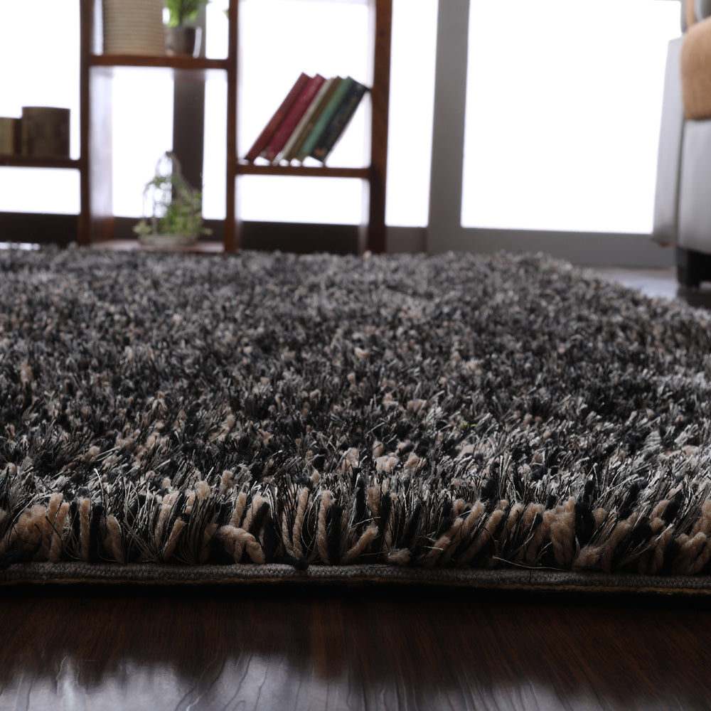 Hand Tufted Polyester Shag Rug – Solid Pattern