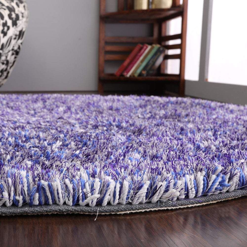 Hand Tufted Polyester Shag Rug – Solid Pattern