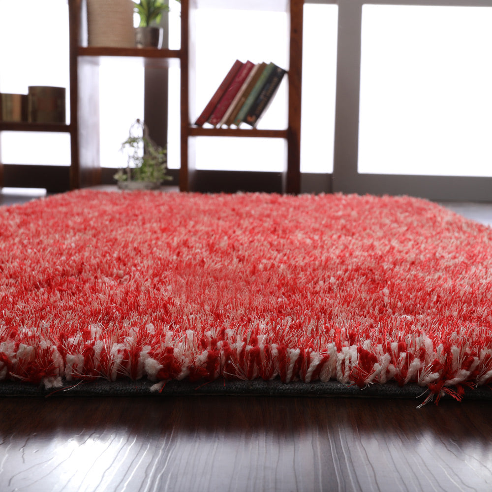 Hand Tufted Polyester Shag Rug – Solid Pattern