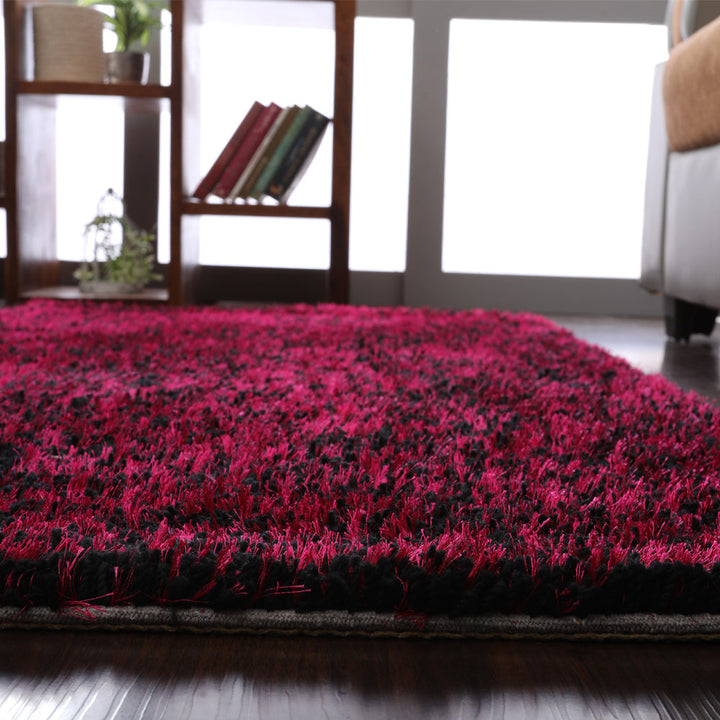 Hand Tufted Polyester Shag Rug – Solid Pattern
