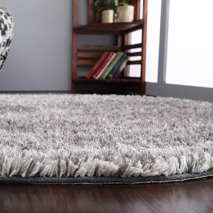 Hand Tufted Polyester Shag Rug – Solid Pattern