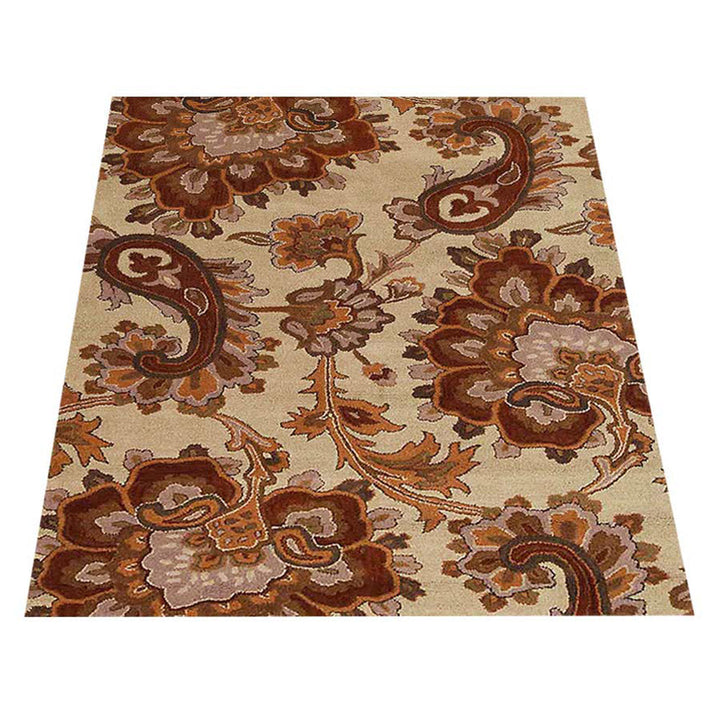 Hand Tufted Wool Floral Rug