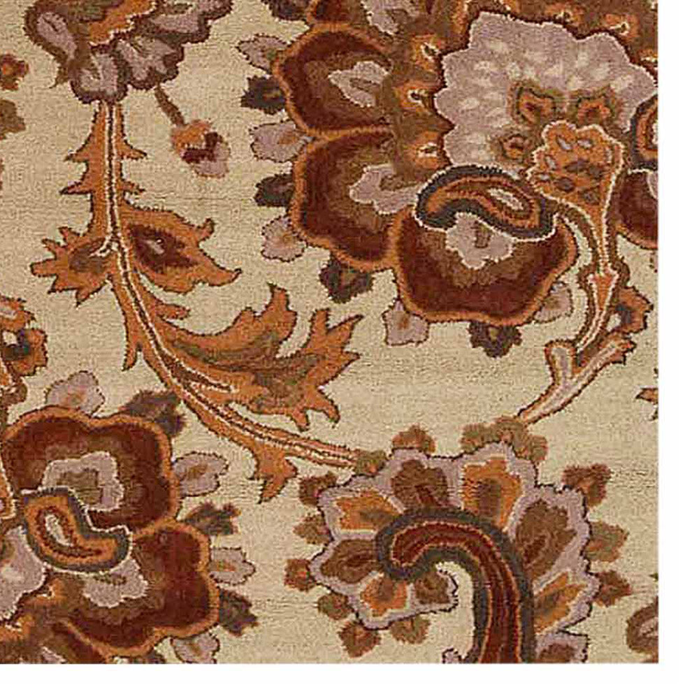 Hand Tufted Wool Floral Rug
