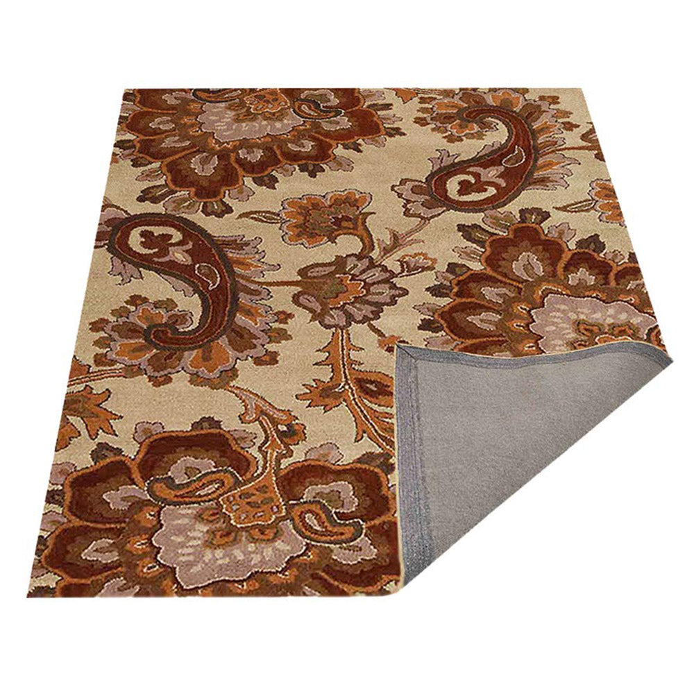 Hand Tufted Wool Floral Rug