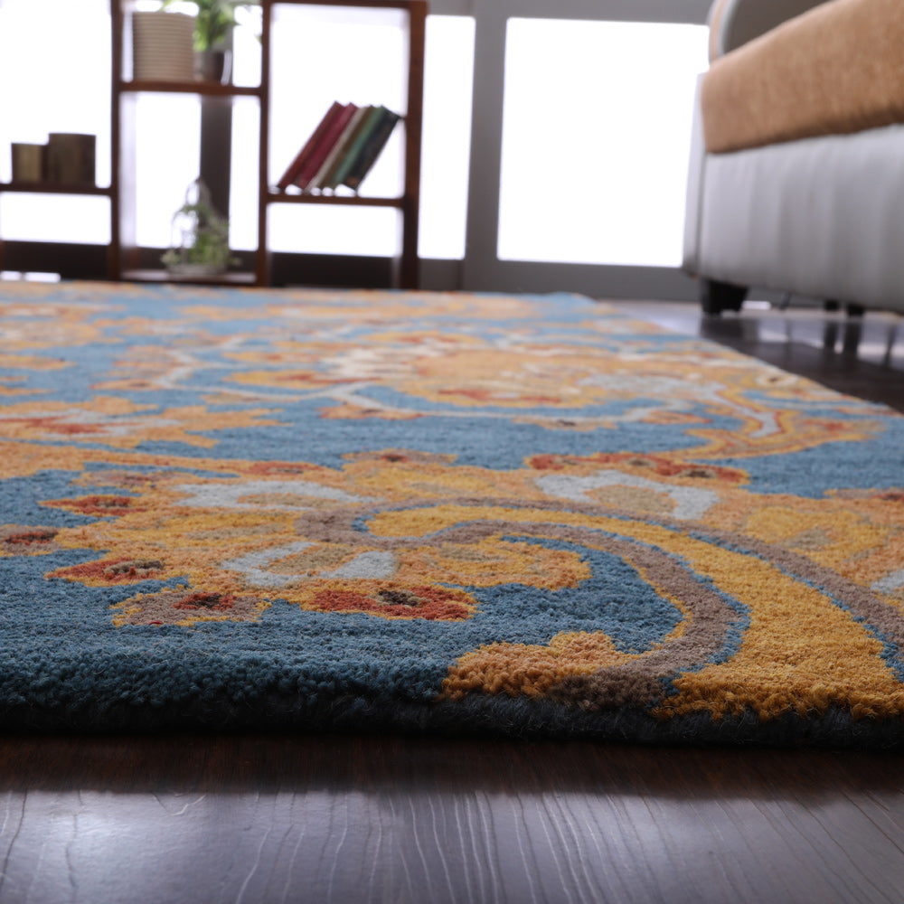 Hand Tufted Wool Floral Rug