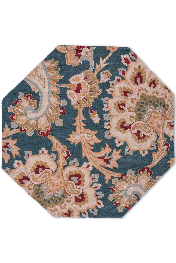 Hand Tufted Wool Floral Rug