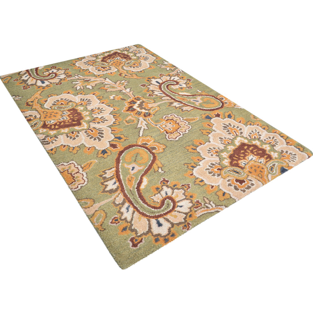 Hand Tufted Wool Floral Rug