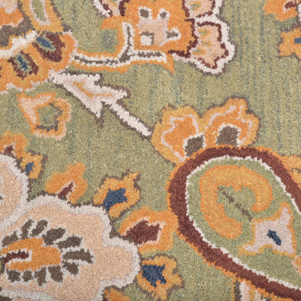Hand Tufted Wool Floral Rug