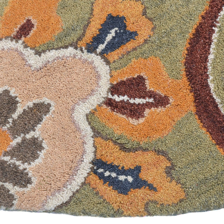 Hand Tufted Wool Floral Rug