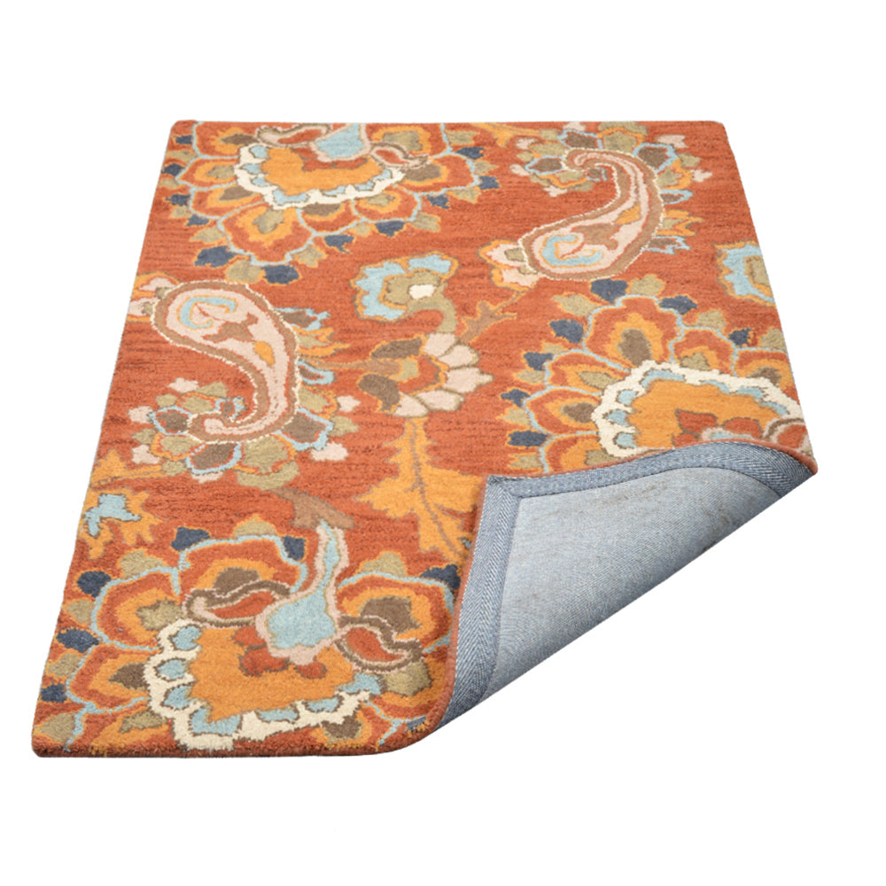 Hand Tufted Wool Floral Rug