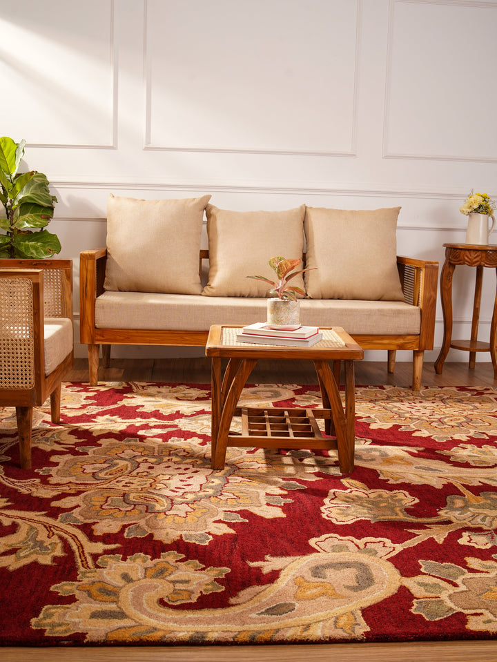 Hand Tufted Wool Floral Rug