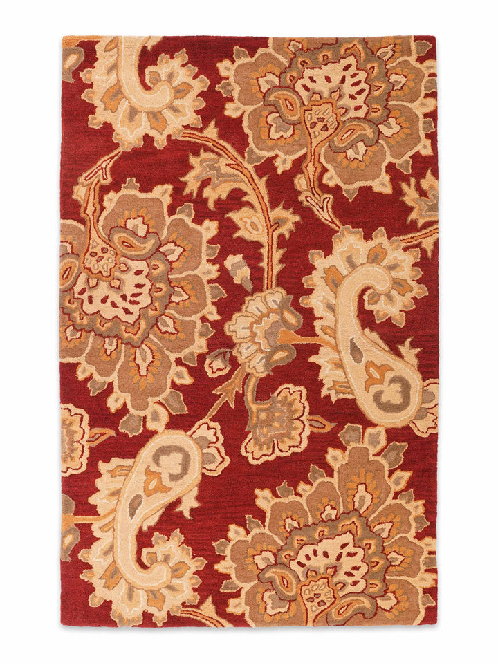 Hand Tufted Wool Floral Rug