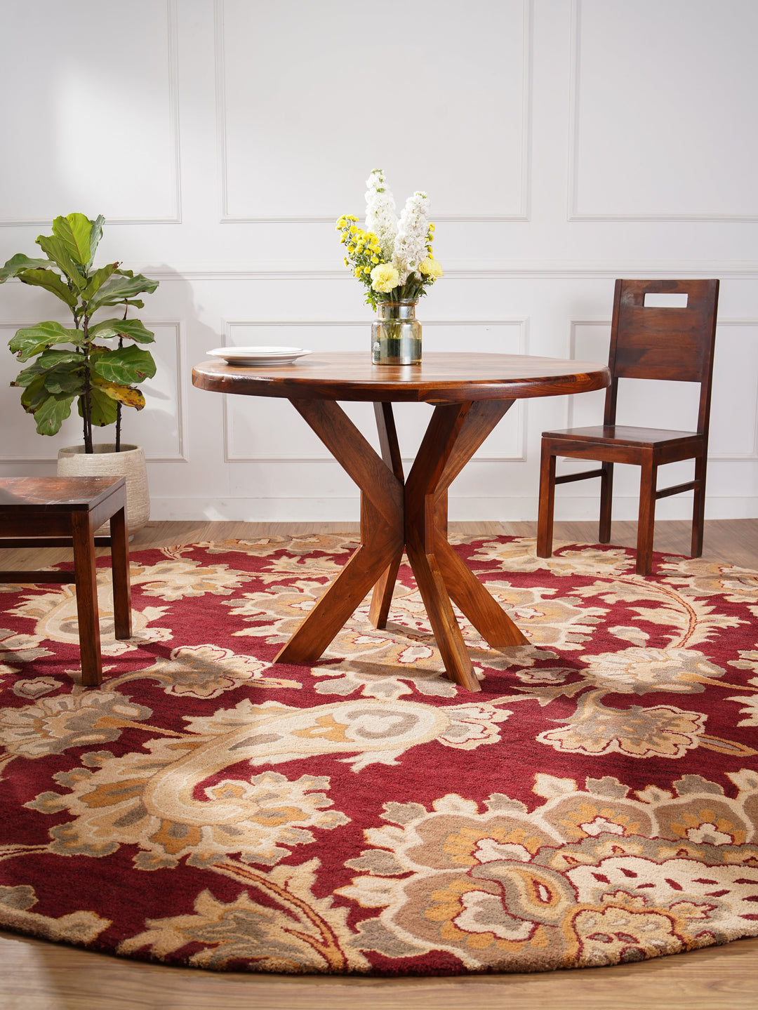 Hand Tufted Wool Floral Rug