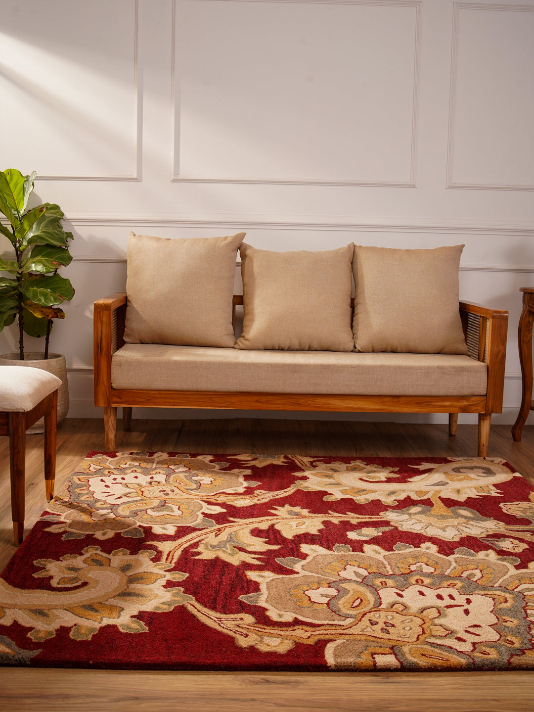Hand Tufted Wool Floral Rug