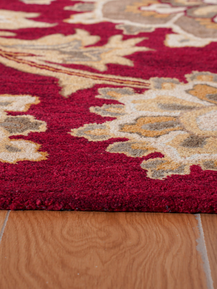 Hand Tufted Wool Floral Rug