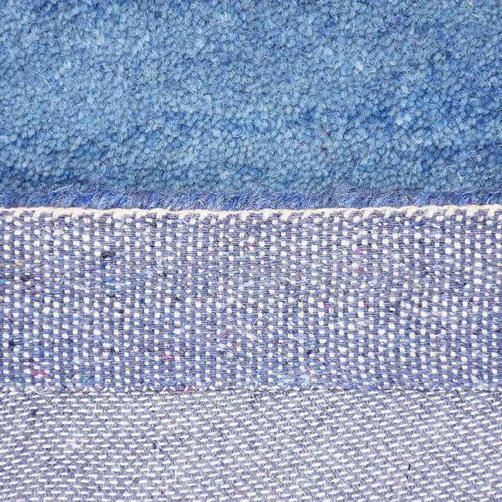 Hand Tufted Wool Area Rug Contemporary Blue K00201