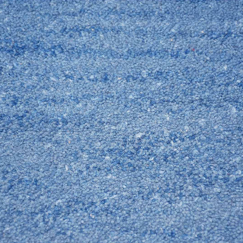 Hand Tufted Wool Area Rug Contemporary Blue K00201