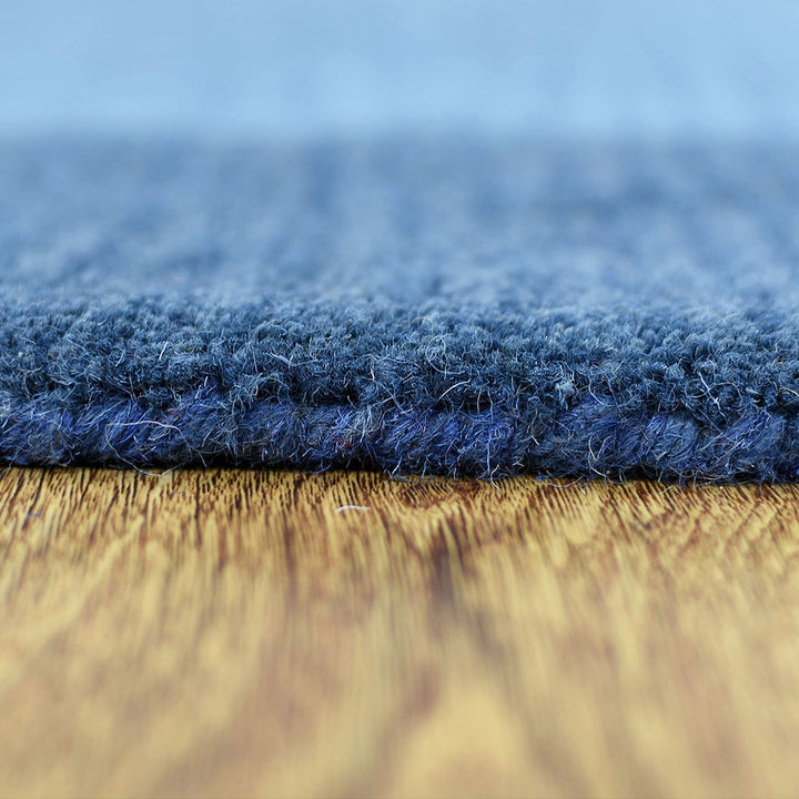 Hand Tufted Wool Area Rug Contemporary Blue K00201