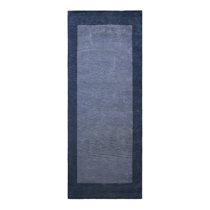 Hand Tufted Wool Area Rug Contemporary Blue K00201