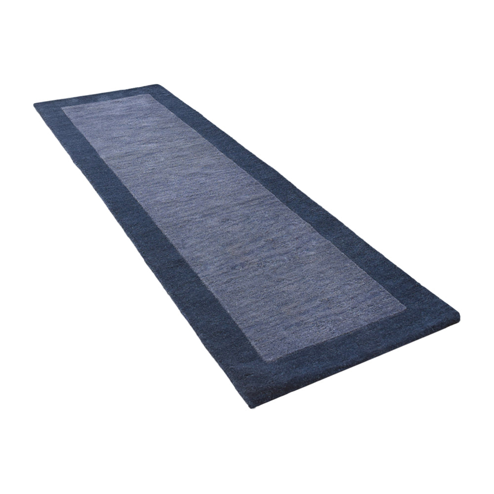 Hand Tufted Wool Area Rug Contemporary Blue K00201
