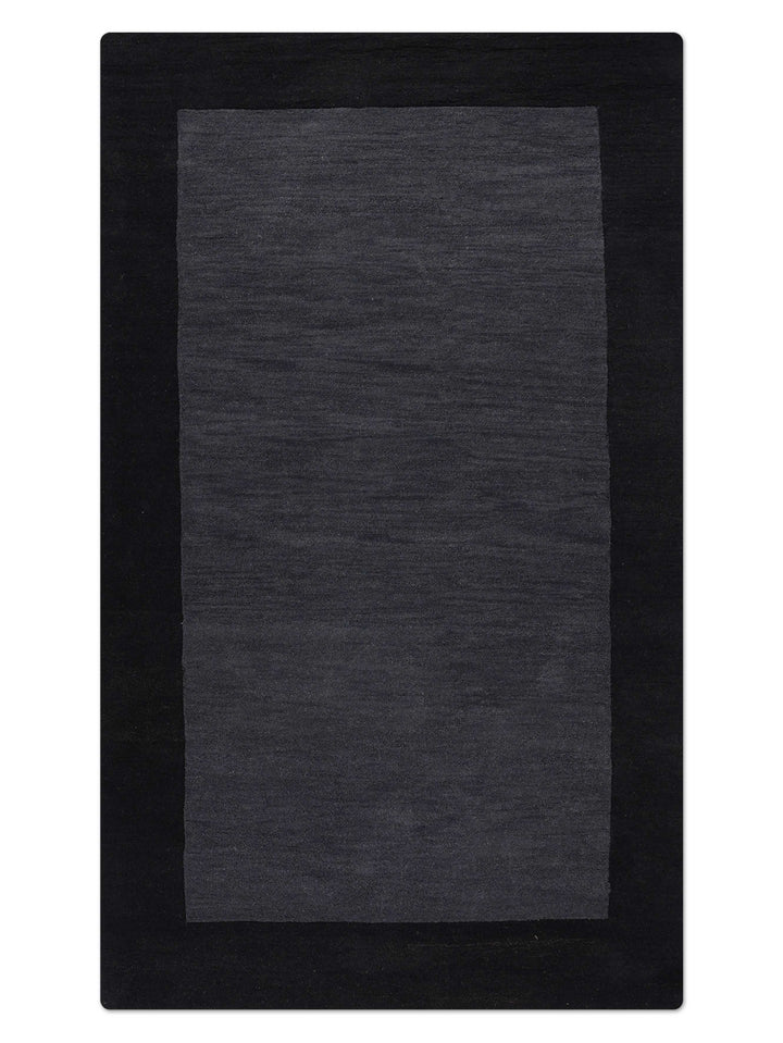 Hand Tufted Wool Area Rug Contemporary Blue K00201