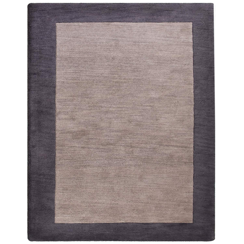 Hand Tufted Wool Area Rug Contemporary Blue K00201