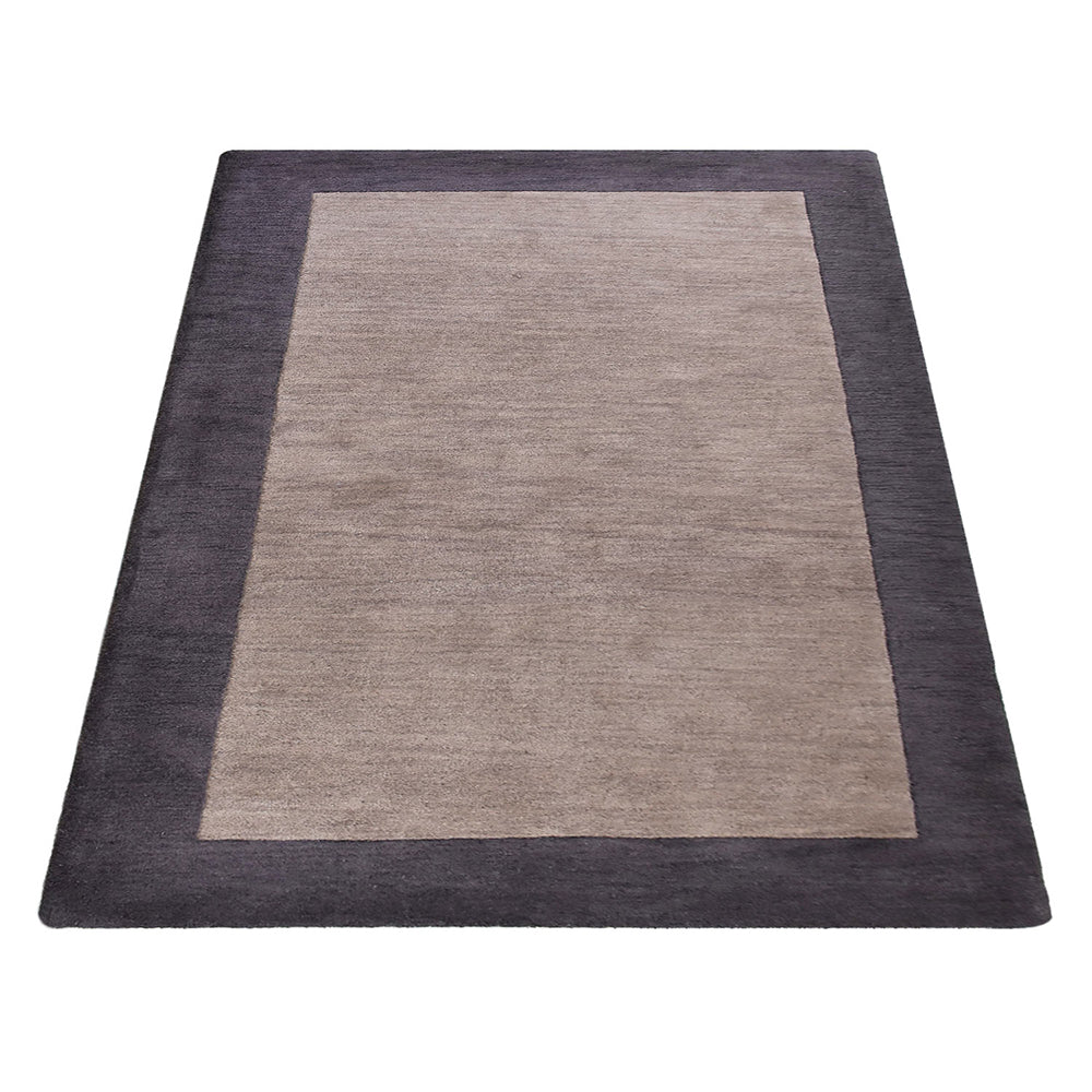 Hand Tufted Wool Area Rug Contemporary Blue K00201